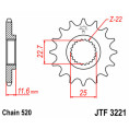 Pignon JT SPROCKETS acier standard 3221 - 520