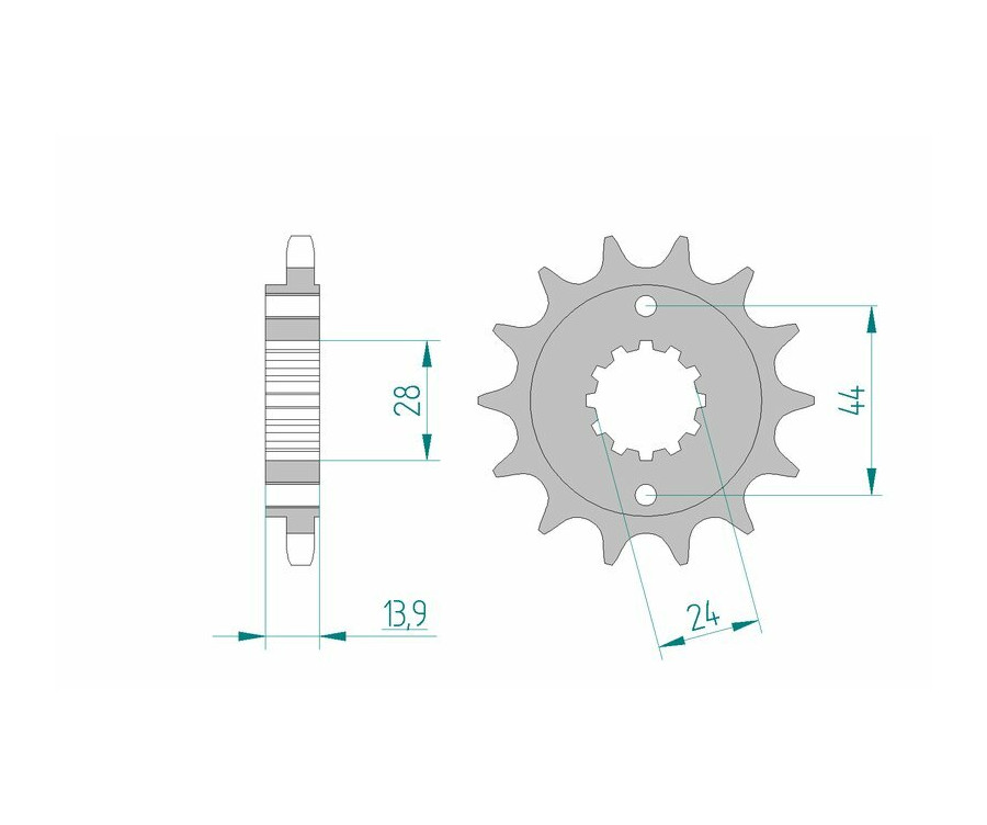 Pignon AFAM acier standard 20606 - 525