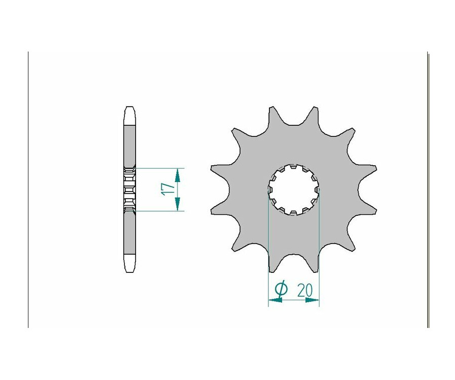 Pignon AFAM acier standard 40300 - 520