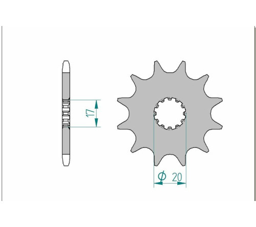 Pignon AFAM acier standard 40300 - 520