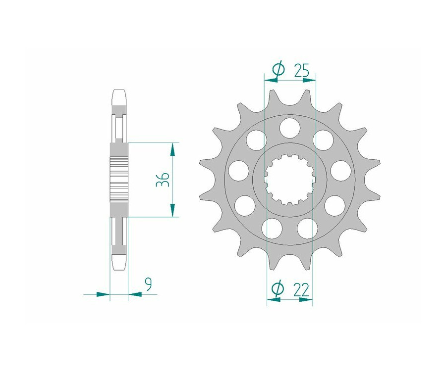 Pignon AFAM acier standard 94900 - 525