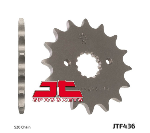 Pignon JT SPROCKETS acier standard 436 - 520 - 1077394002