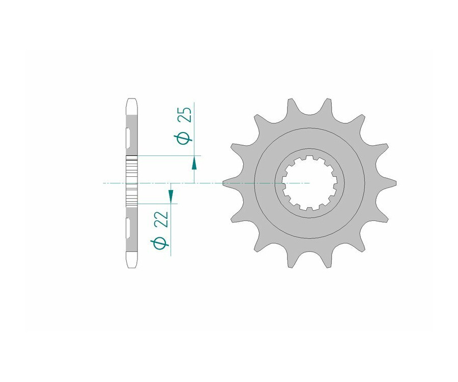 Pignon AFAM acier anti-boue 27502 - 520