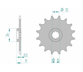 Pignon AFAM acier standard 94100 - 415