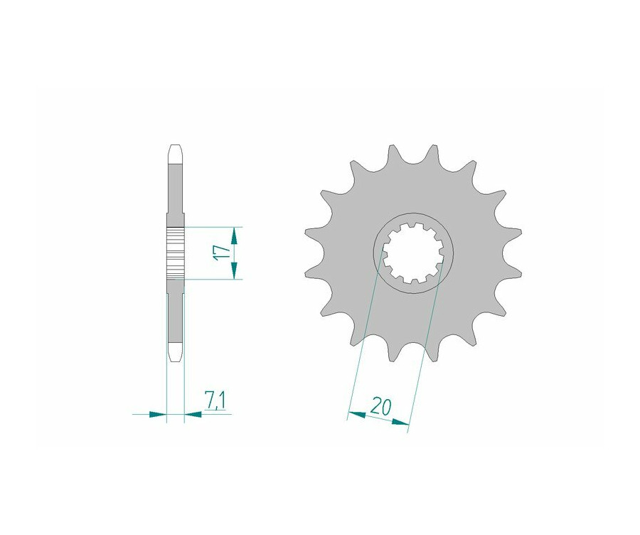 Pignon AFAM acier standard 94119 - 420