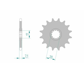 Pignon AFAM acier standard 94119 - 420