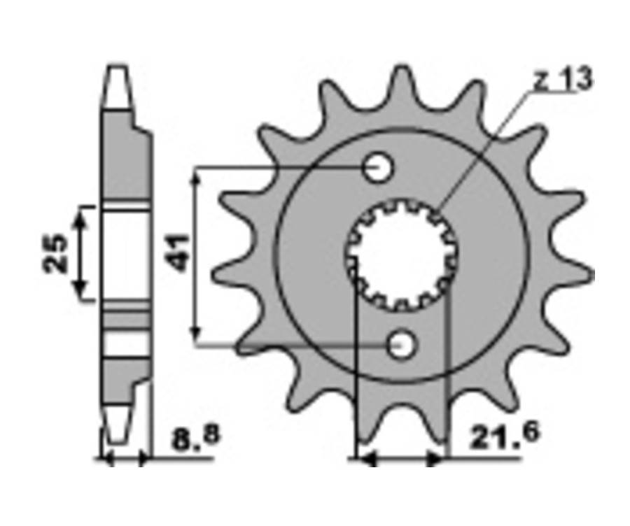 Pignon PBR acier standard 350 - 520