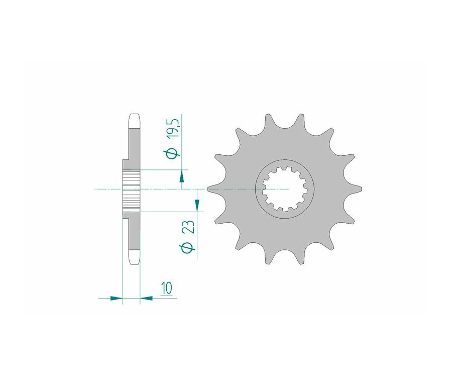 Pignon AFAM acier anti-boue 22303 - 520