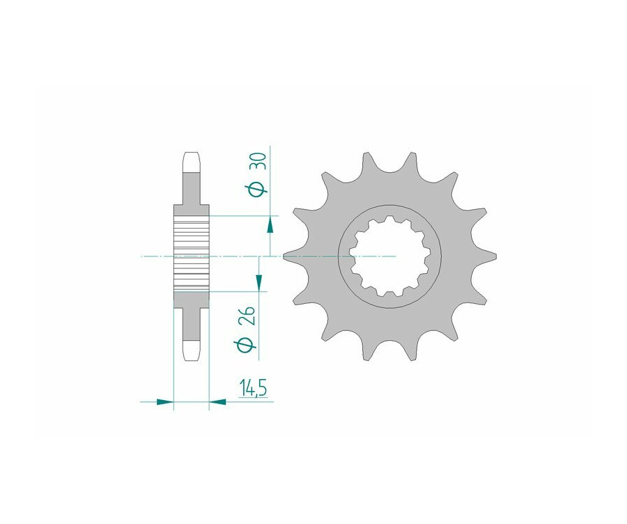 Pignon AFAM acier standard 20607 - 525