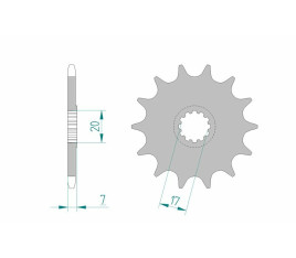 Pignon AFAM acier standard 94109 - 420