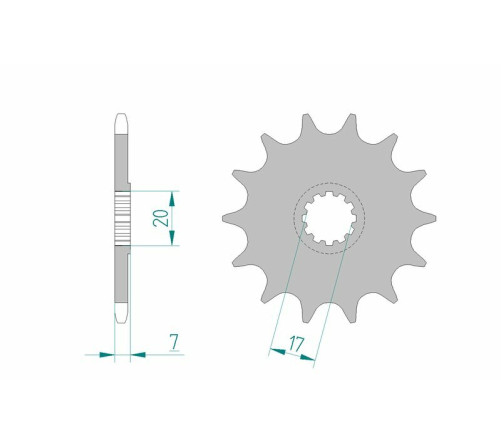 Pignon AFAM acier standard 94109 - 420