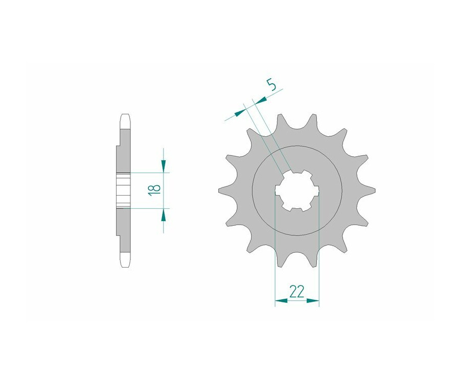 Pignon AFAM acier standard 24201 - 520