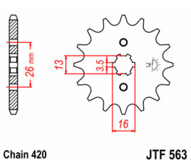 Pignon JT SPROCKETS acier standard 563 - 420