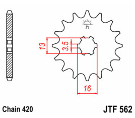 Pignon JT SPROCKETS acier standard 562 - 420