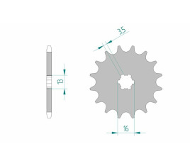 Pignon AFAM acier standard 27100 - 420