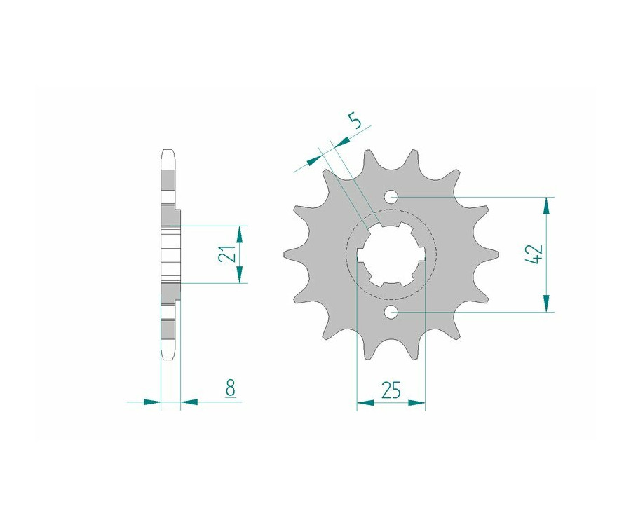 Pignon AFAM acier standard 21502 - 520