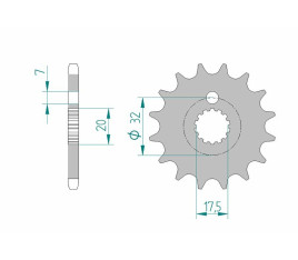 Pignon AFAM acier standard 85200 - 428