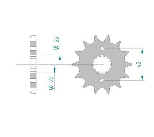 Pignon AFAM acier standard 24500 - 530