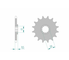 Pignon AFAM acier standard 94120 - 420