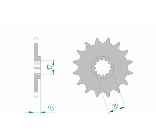 Pignon AFAM acier standard 94120 - 420