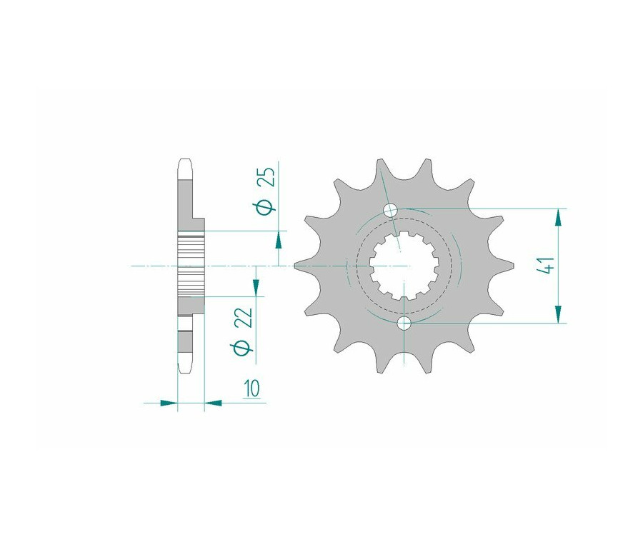 Pignon AFAM acier standard 20509 - 520