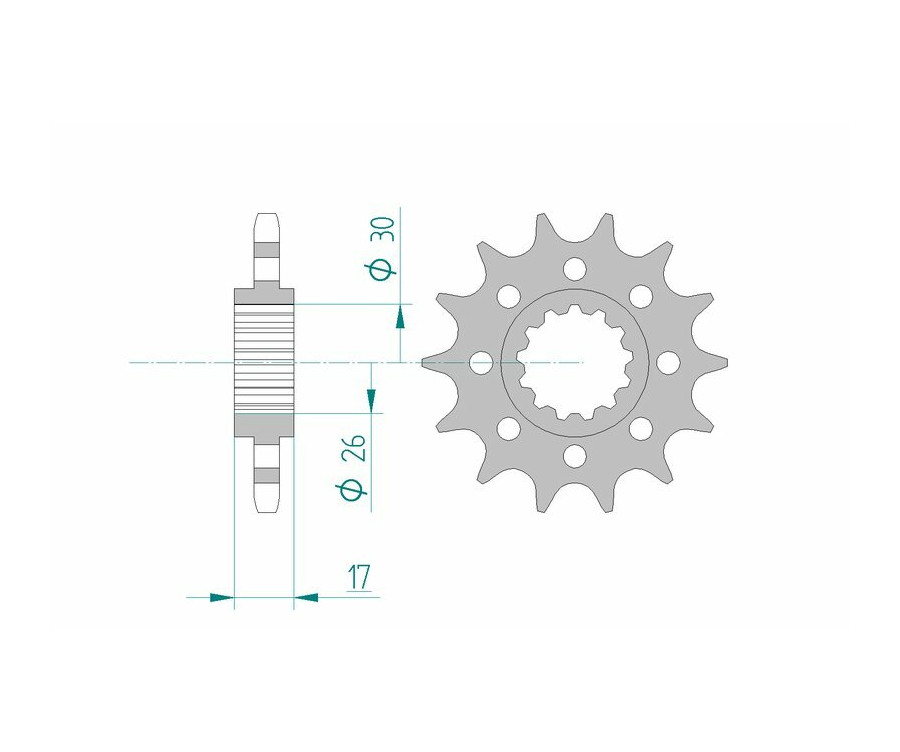 Pignon AFAM acier standard 20615 - 525