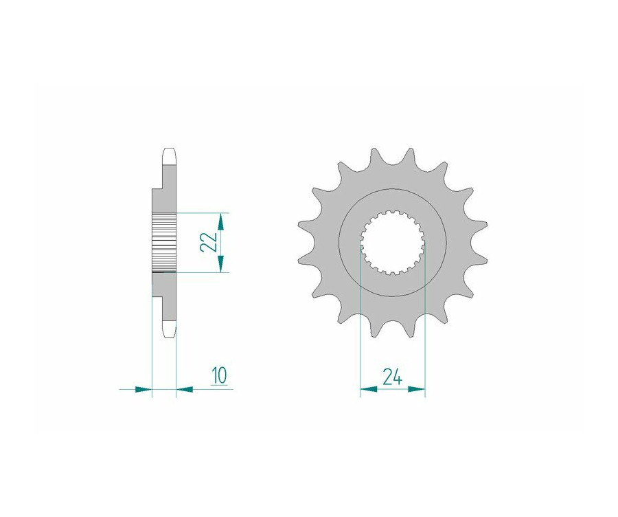 Pignon AFAM acier standard 61301 - 520