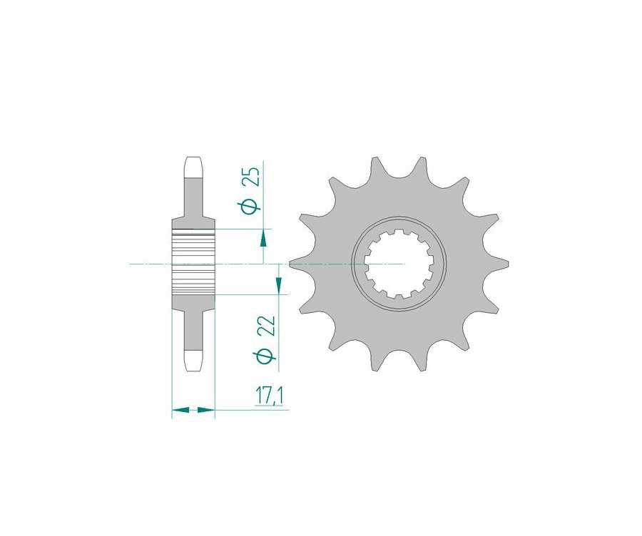 Pignon AFAM acier standard 20405 - 525