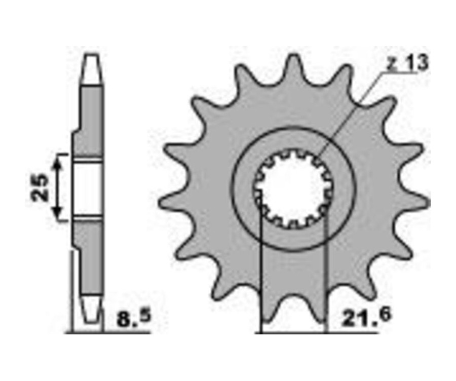 Pignon PBR acier standard 2137 - 525