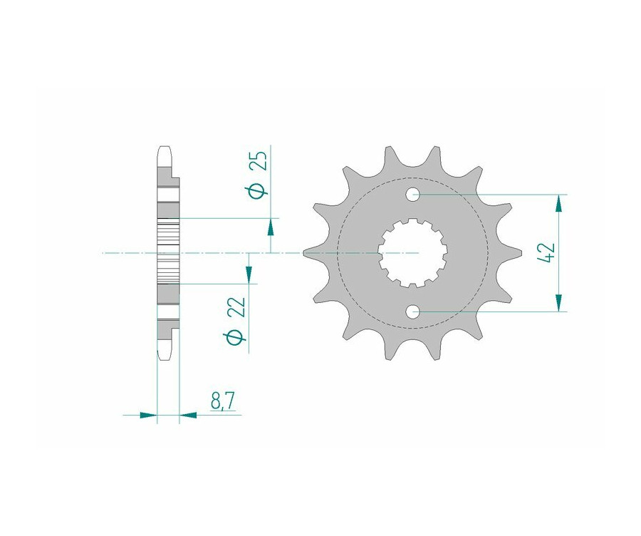 Pignon AFAM acier standard 24501 - 520