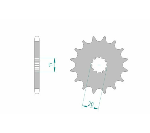 Pignon AFAM acier standard 94118 - 428