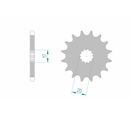 Pignon AFAM acier standard 94118 - 428