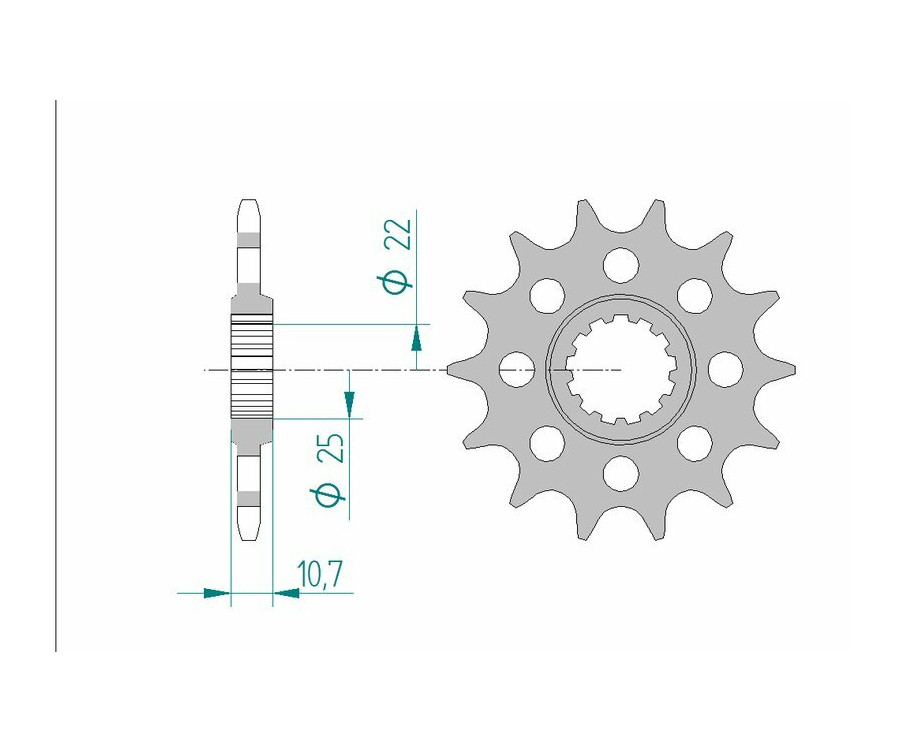 Pignon AFAM acier standard 21511 - 520