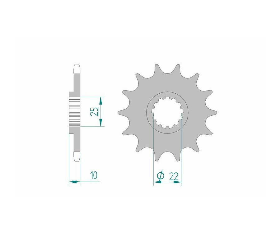 Pignon AFAM acier standard 21510 - 520