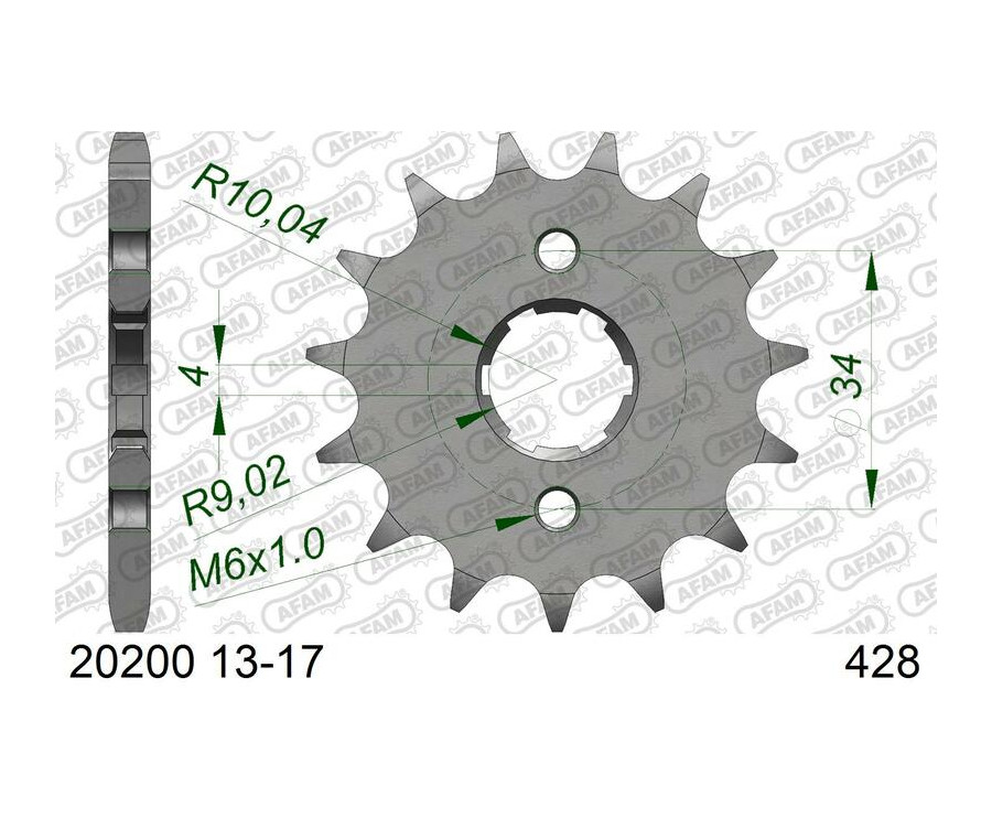 Pignon AFAM acier standard 20200 - 428