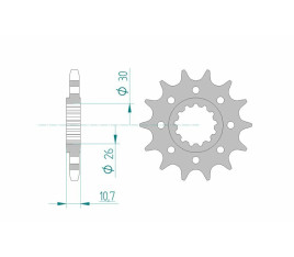 Pignon AFAM acier standard 21805 - 525