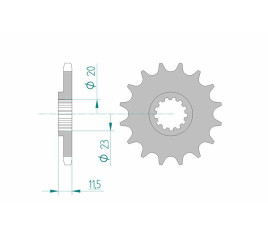 Pignon AFAM acier standard 22201 - 428