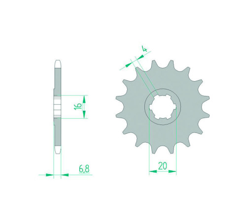 Pignon AFAM acier standard 22103 - 420