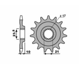 Pignon PBR acier standard 2260 - 520 - 1077625001