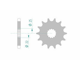 Pignon AFAM acier standard 28400 - 530