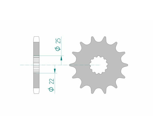 Pignon AFAM acier standard 28400 - 530