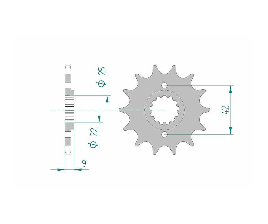 Pignon AFAM acier standard 24502 - 520