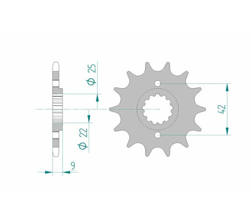 Pignon AFAM acier standard 24502 - 520