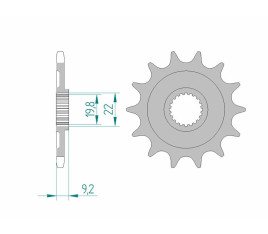 Pignon AFAM acier anti-boue 24305 - 520