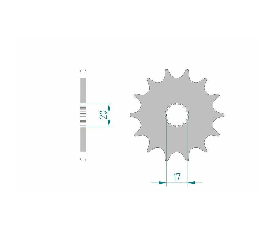 Pignon AFAM acier standard 21203 - 520