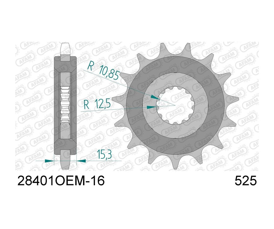 Pignon AFAM acier anti-buit 28401 - 525