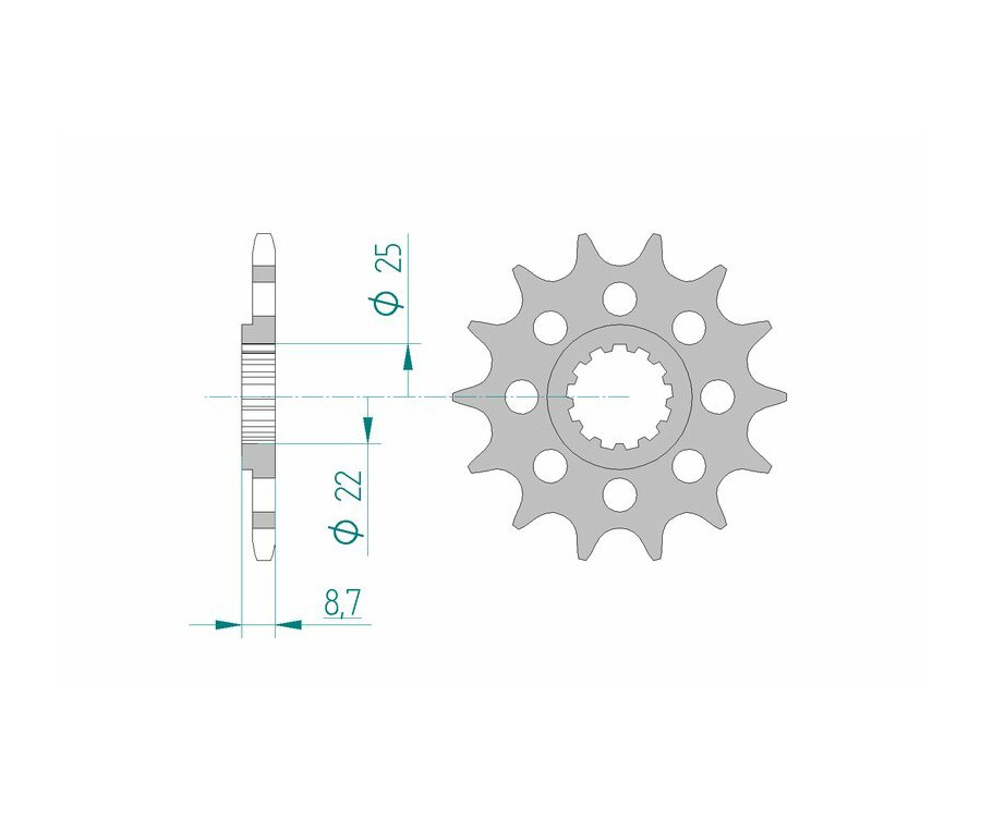 Pignon AFAM acier standard 28402 - 520