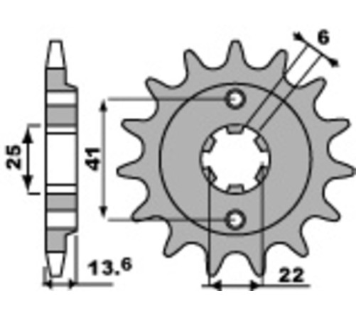 Pignon PBR acier standard 293 - 525 - 1077661002