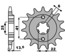 Pignon PBR acier standard 293 - 525 - 1077661003