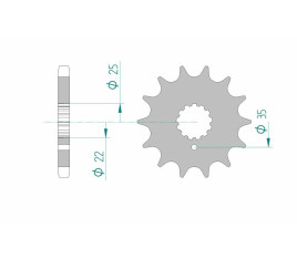 Pignon AFAM acier standard 33600 - 630